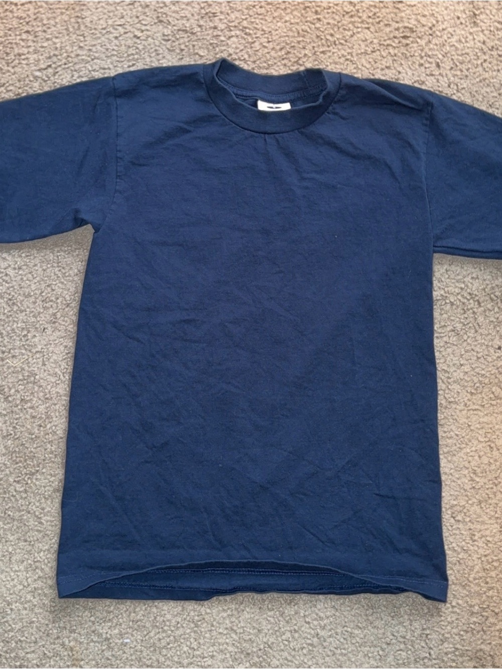 2 New Pro Club Navy Heavyweight Crewneck T-Shirt